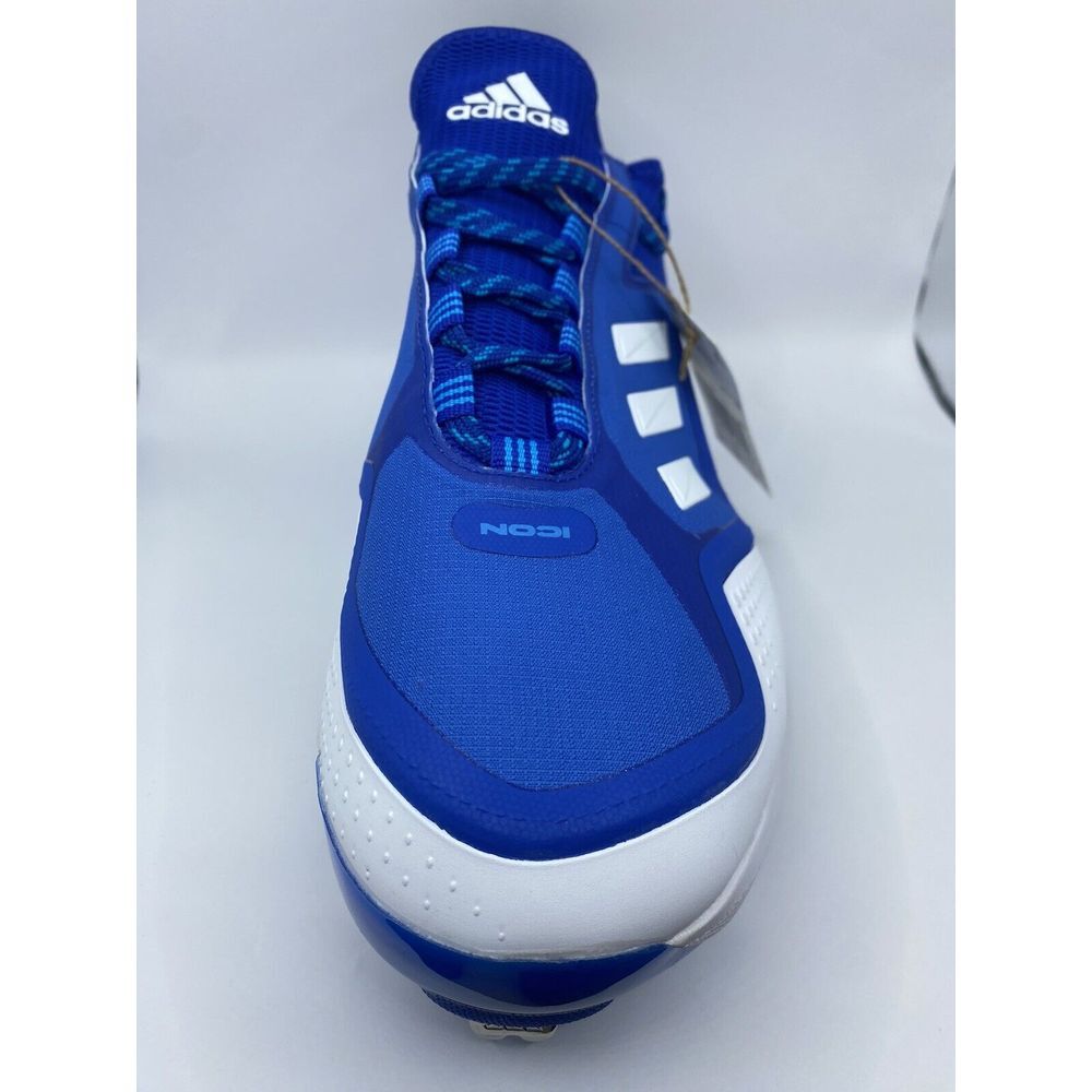 Adidas Men's Icon 7  Boost Royal Blue White Baseball Metal Cleats S23849 Size 12 - Picture 3 of 16